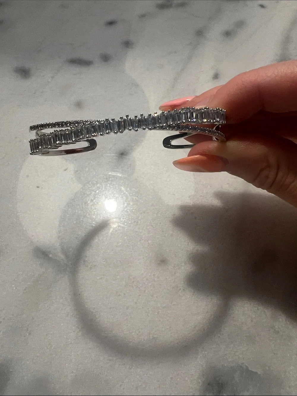 Daniela swaebe rhinestone silver